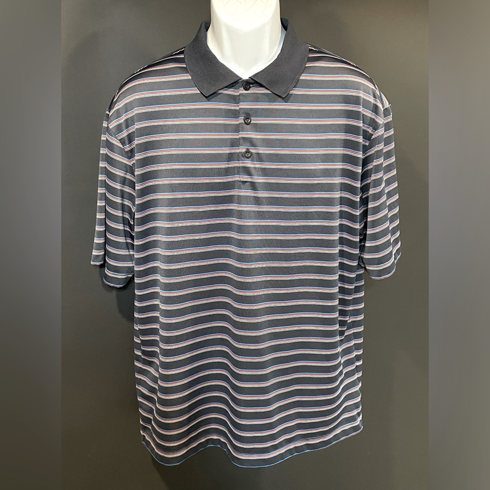 Nike Men’s FITDRY Tour Stripped Golf Polo in Navy Size L